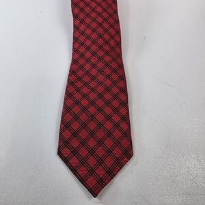 ESPN College Gameday Red Plaid Silk Tie Everyday Is Gameday 60"